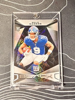 2024 Panini Black - Rookies Malik Nabers #170 Sapphire /35 (RC)