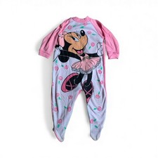 Vintage Disney Minnie Mouse One Piece Outfit Pajamas By Jog Togs As is 