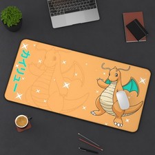 Dragonite Pokemon Japanese Desk Mat Mouse Pad, Long Desk Mats, Anime Game