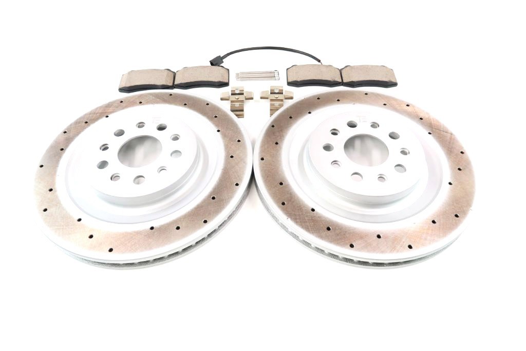 Maserati Ghibli Quattroporte 17-24 front rear brake pads rotors FREE OIL FILTER