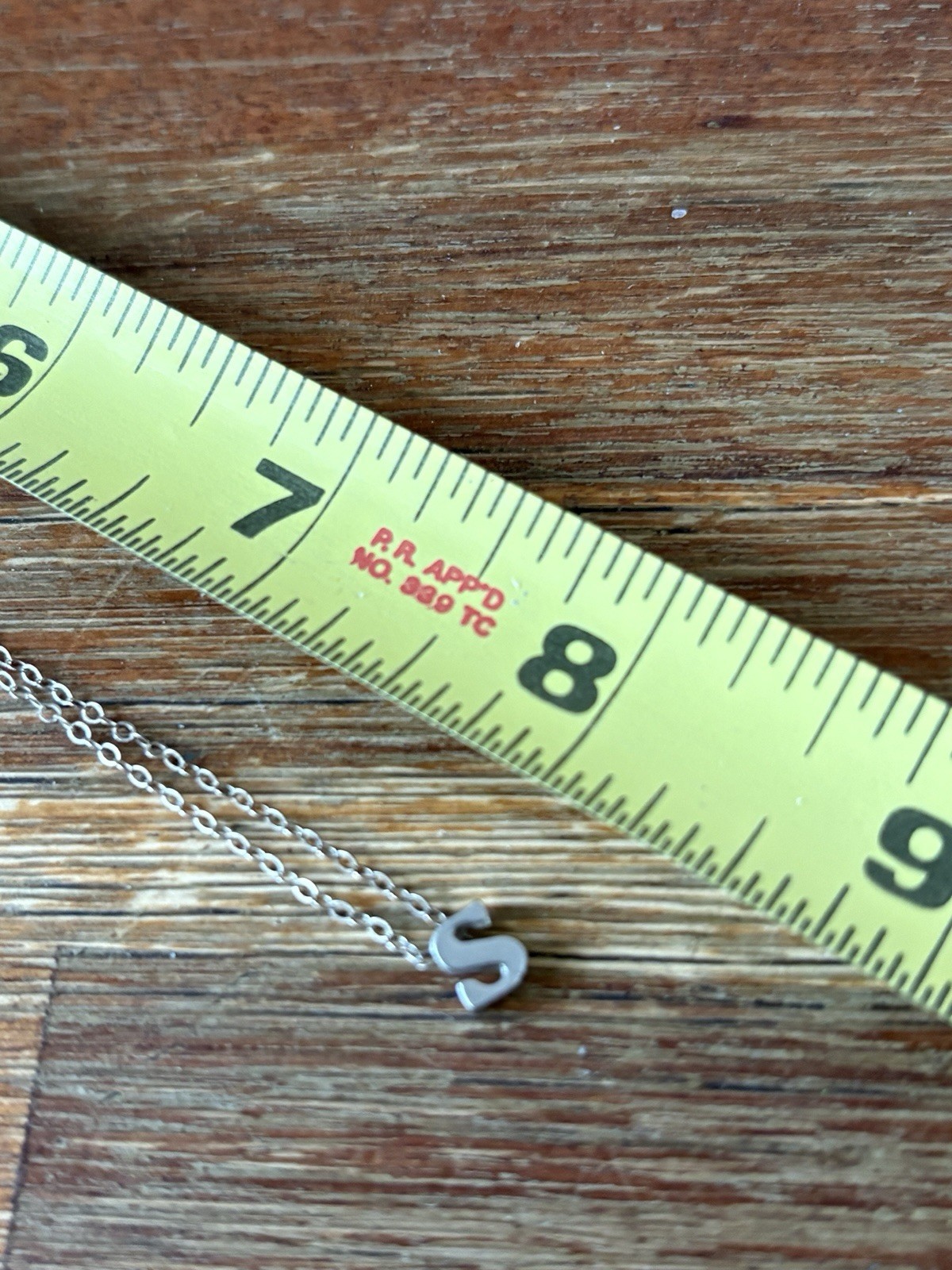 925 Sterling Silver Tiny Initial Letter S Necklace - image 8