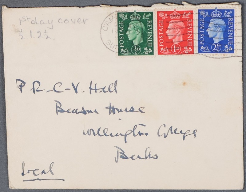 MayfairStamps Great Britain FDC King George VI 1/2d, 1d & 2 1/2d First Day Cover