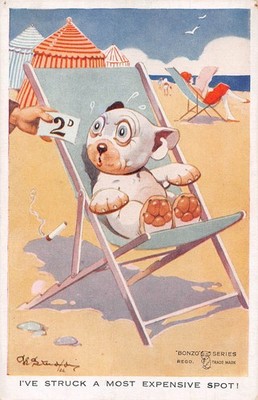 POSTKARTE COMIC BONZO ICH HABE EINE TEUERSTE STELLE GETROFFEN # 1123