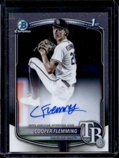 2025 Bowman Draft Cooper Flemming Chrome Auto 1st Prospect #CPA-CF Rays