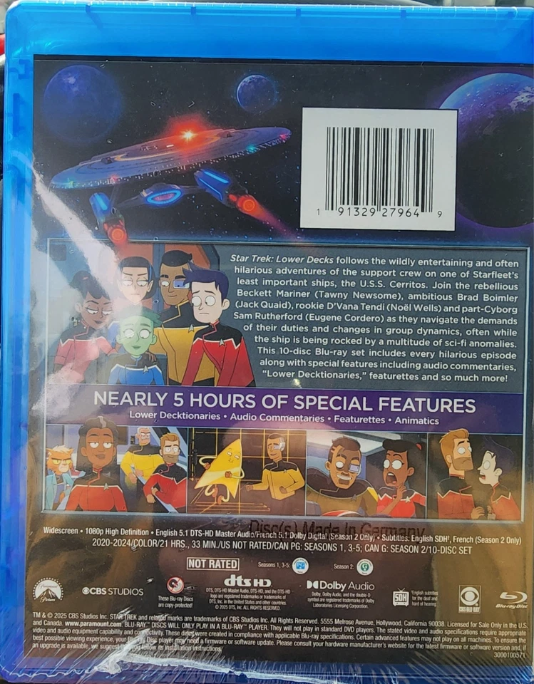 STAR TREK New Sealed 2025 LOWER DECKS COMPLETE SERIES 10 BLU RAY BOXSET Foto 2 de 2