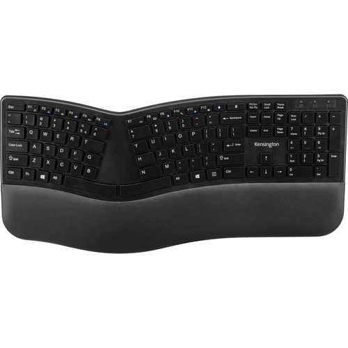 Kensington Pro Fit Ergo Wireless Keyboard and Mouse (Black) MFR #K75406US