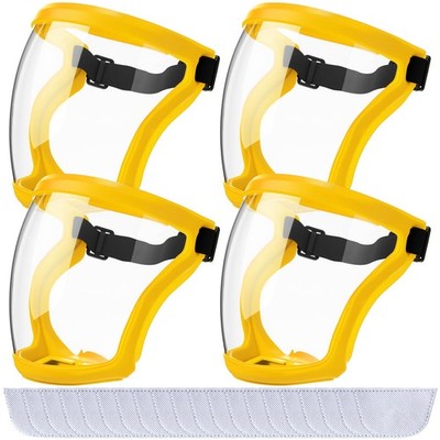 4 Pack Super Protective Face Shields with Filter Pad for Grinding and Cutting...