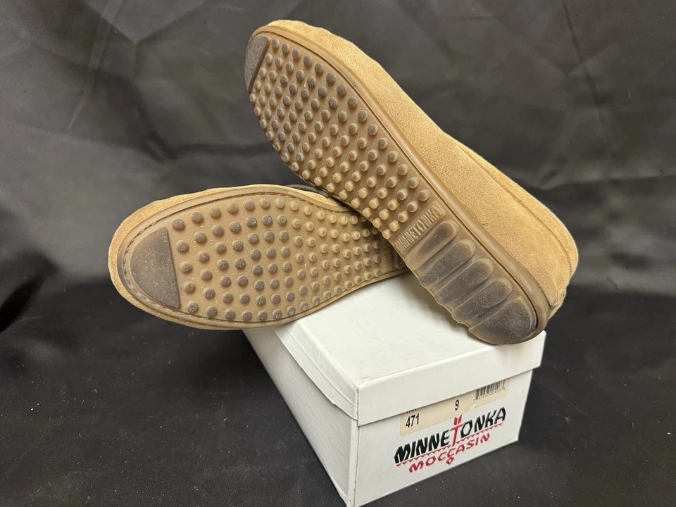 Mocasines clásicos Moosie Moc de Mootsies Tootsies de cuero suave blanco talla 9 - con caja Foto 4 de 4