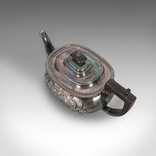 Antique Tea Service, English, Silver Plated, Teapot, Dish, Milk Jug, Edwardian - Afbeelding 5 van 12
