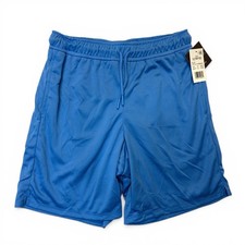 NEW Boys Blue Athletic Shorts Large 10/12 Mesh Basketball Gym Sports Shorts