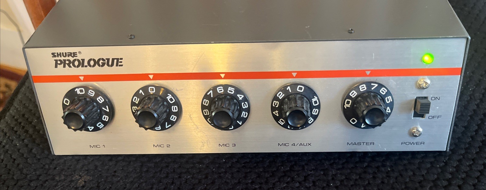 Shure Prologue 200M Microphone Mixer 4 channels W/Power Adapter, Manual  4 Cords