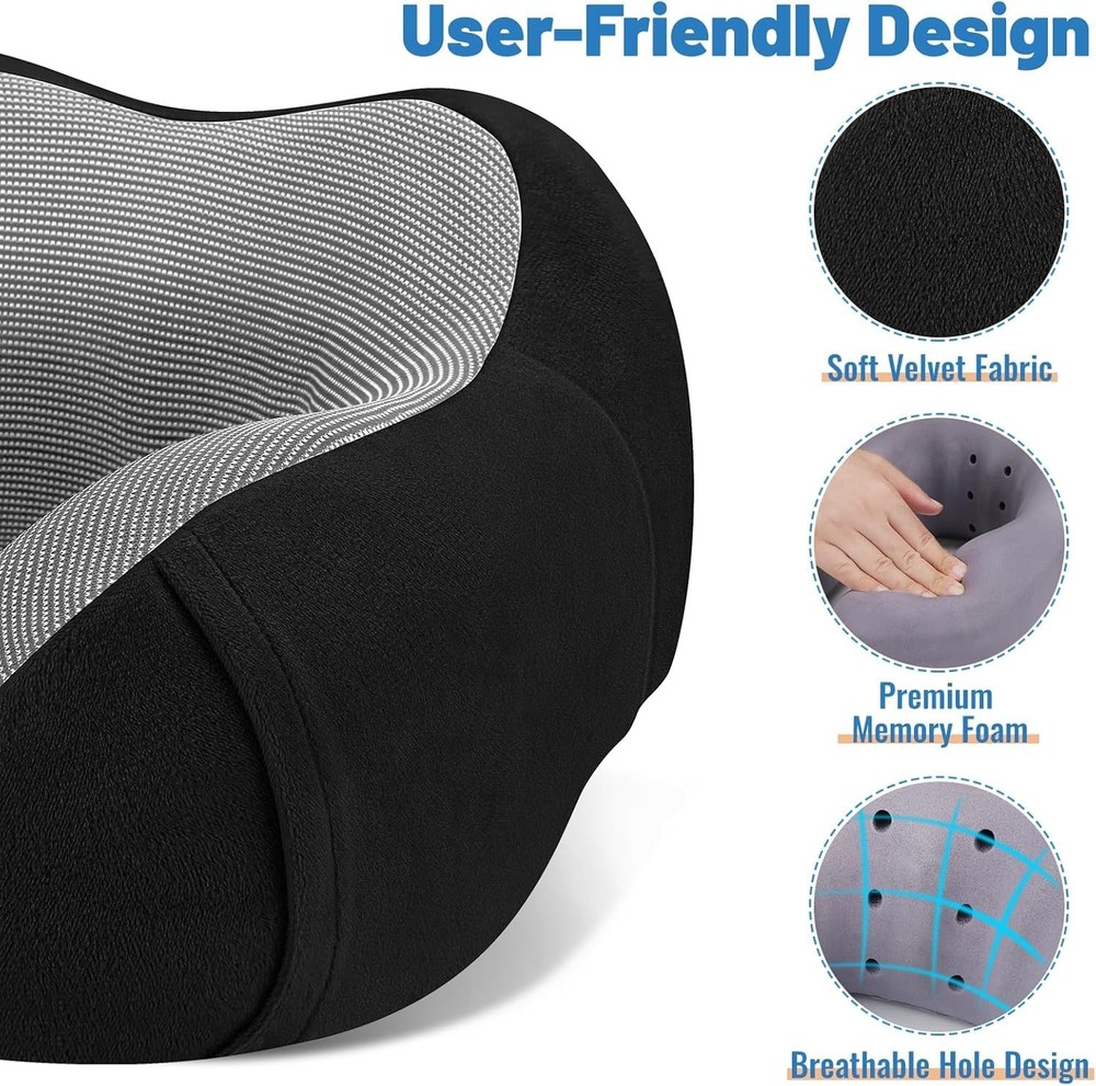 Travel Pillow Premium Memory Foam, Comfortable & Supportive Neck Pillow, Slee...