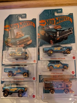 Hot Wheels 56 Anniversary Lot of 6 W/Chase Silverado, Bronco, Honda, Comet, 2024