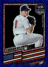 2026 Panini Stars & Stripes Prizm USA - Disco Blue Carson Bolemon #61 #/149
