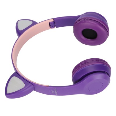 Y47 Cartoon Cat Ear BT Headset Stable Stereo Wireless BT Headset For Childre Fit