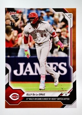 2026 Topps NOW Elly De La Cruz Orange Foil /25 #103 Reds 2 HR Record OA6