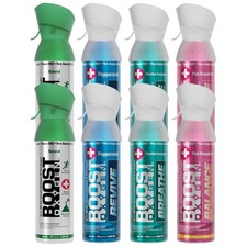 Boost Oxygen Natural Portable 5 Liter Pure Oxygen Variety Canister 8 Pack 