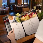WeChef 5 Pack Leather Menu Covers 8.5"x11" 4 Page 6 View Angle Corner Wine List — photo 6