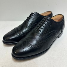 NEW HEELS Rancourt x Ralph Lauren Oxford Wingtip Black Bench Made in USA 9.5 D