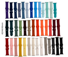 Silicone Sport Watch Bands Compatible With Apple Watch 42/44/45mm Assorted