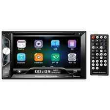 POWER ACOUSTIK 6.2” LCD DOUBLE-DIN DVD/CD/MP3 RECEIVER w/ BLUETOOTH & AUX/USB/SD