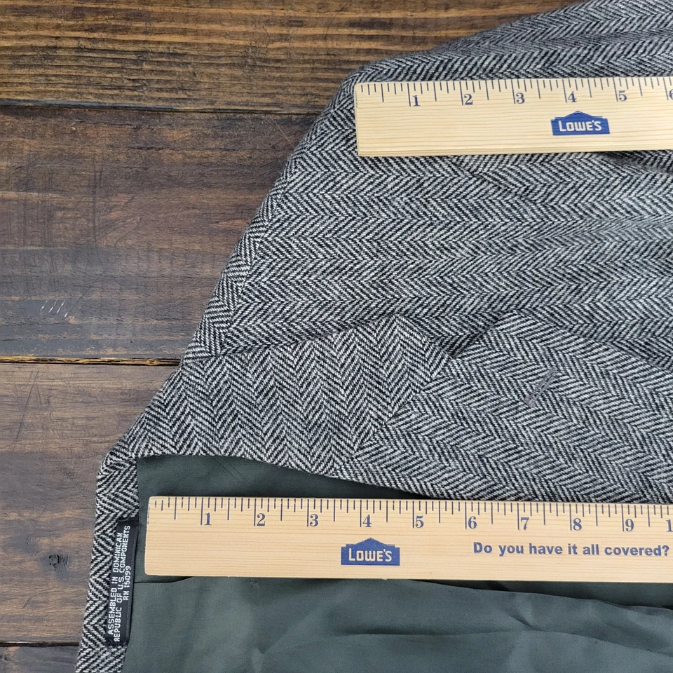 Abrigo Blazer Deportivo Barrington Para Hombre Tweed Dos Botones Gris Espiga Lana 46R Foto 4 de 4