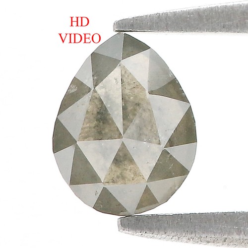 1.00 CT Natural Loose Pear Shape Diamond 6.70 MM Grey Color Pear Diamond LQ7569 - Bild 1 von 8