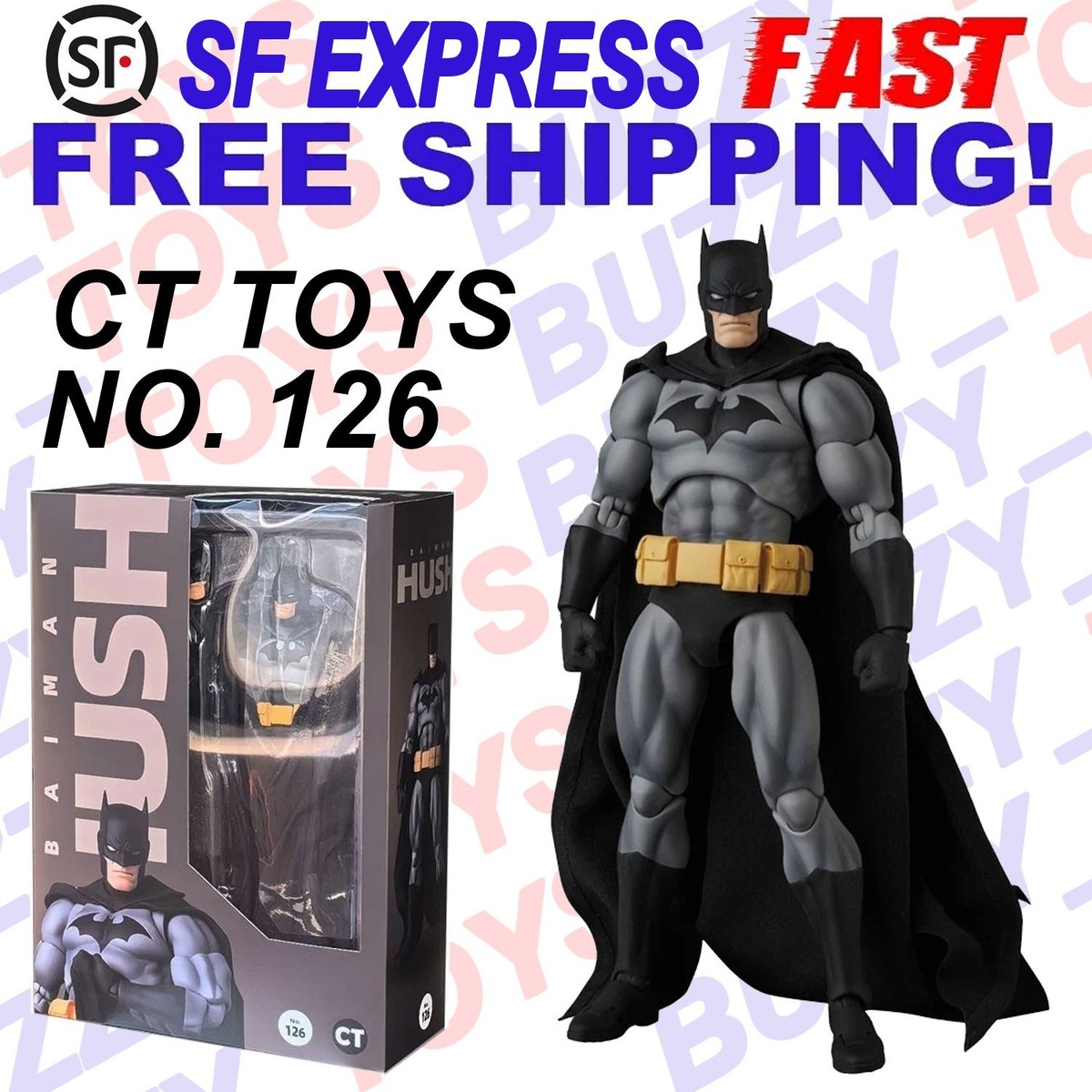 マフェックス No.126 BATMAN HUSH BLACK Ver. MAFEX No. 126 Batman: Hush Batman (Black Ver.) Action Figure