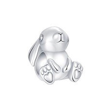 LUXILLA Easter Cute Bunny Charm 0.43 in  0.38 in,