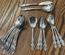 Oneida Community BRAHMS 17/pc lot: 8 oval soup/place spoon,3 ice cream spoons S5