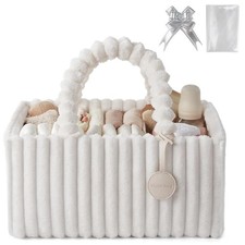 Flannel Diaper Caddy Organizer, Gift Packaging, Cozy Nursery Storage Basket, ...