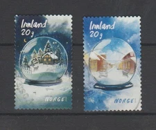 2025 Norway Christmas stamps Nk 2156-2157 Snow globe Asker and Oslo