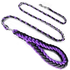 Dog Leash Rope Chain, Nylon Rope Metal Chain for Pet Leads. 6ft Heavy Duty Ch...