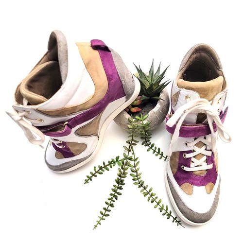 camel wedge sneakers