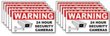 SECURITY CAMERA Stickers - SECURITY CAMERA IN USE - Warning Decals 5" 8x-20x 