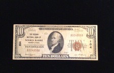 Billete de 10 dólares de 1929 The Second National Bank of Wilkes Barre Pennsylvania Ch104