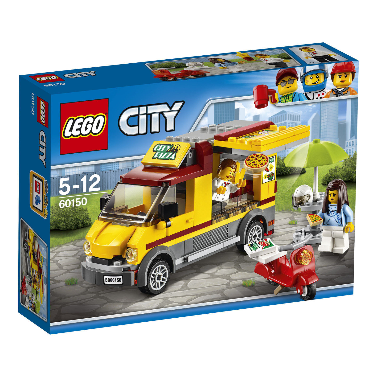 קנו משחקי הרכבה Lego City 60150 Pizza Wagen Pizza Van