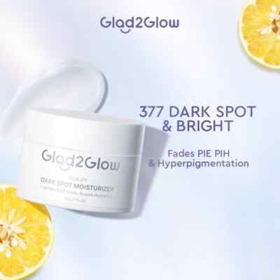 Glad2Glow Yuja 𝗦𝘆𝗺𝘄𝗵𝗶𝘁𝗲 𝟯𝟳𝟳 Dark Spot Moisturizer (30ml) Whitening