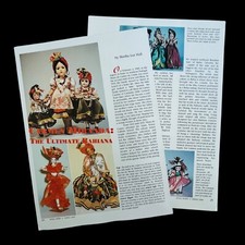Vintage Carmen Miranda Dolls History Article 4 Pages with Photos
