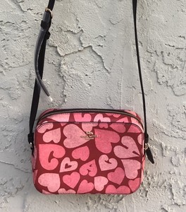 coach mini camera bolsa pink