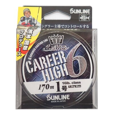 SUNLINE PE Line Saltimate Career High 6 170m 16lb #1 Gold Fishing Line NEW