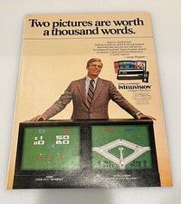 1981 Mattel Electronics Intellevision George Plimpton Video Game Print Ad Games