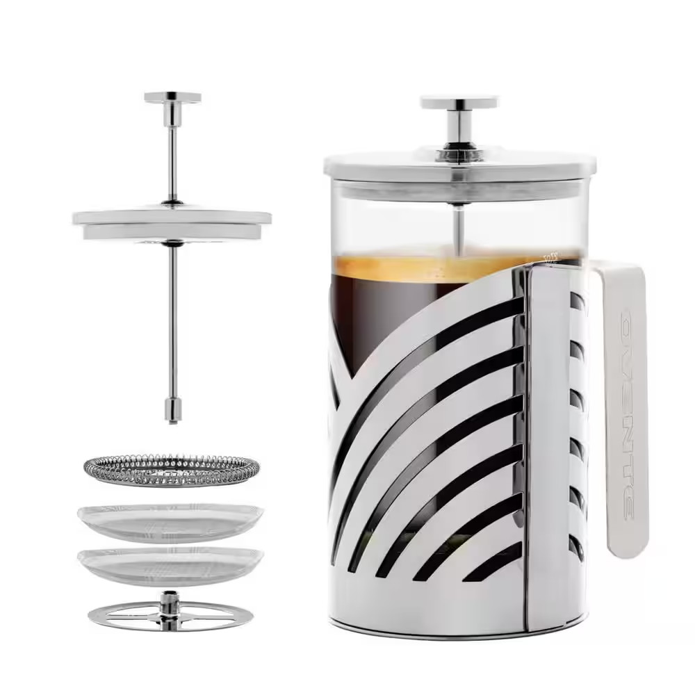 6-cup Coffee Tea Maker Stainless Steel Espresso Glass Pour O