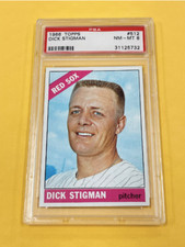 1966 Topps Baseball Dick Stigman #512 PSA 8 NM-MT