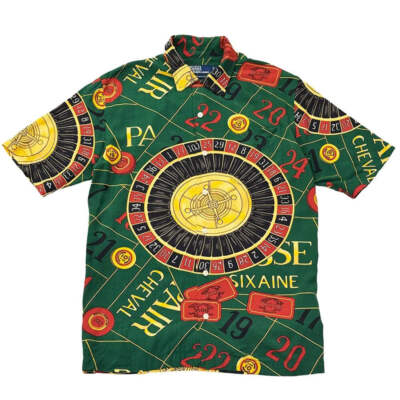 POLO RALPH LAUREN THE CASINO COLLECTION GREEN BUTTON UP SHIRT 2020 RELEASE