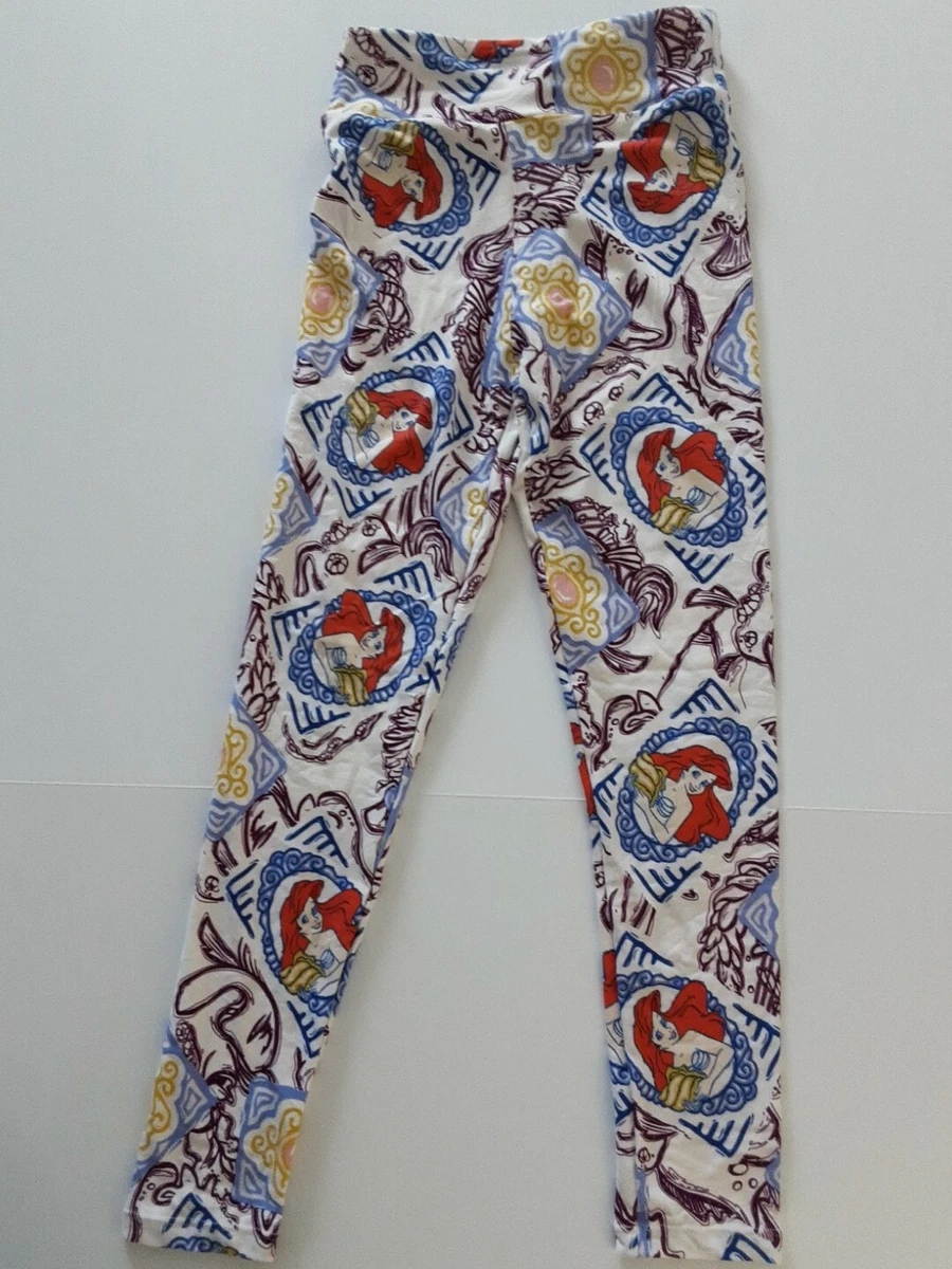 Lularoe Disney Ariel Tween Leggings The Little Mermaid Sea Ocean Sea Shell