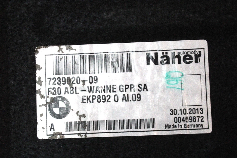 BMW 328D XDRIVE 2014 cubierta maletero de almacenamiento 7239020-09 OEM 12 13 14 15 16 17 18 Foto 4 de 4