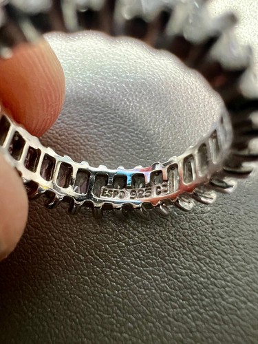Gorgeous vintage Sw Sterling.925 CZ Ring Set Size 6. - Picture 6 of 17