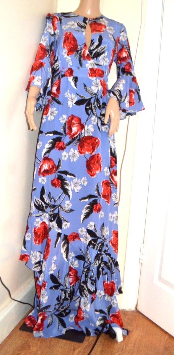 Erdem blue floral dress sale