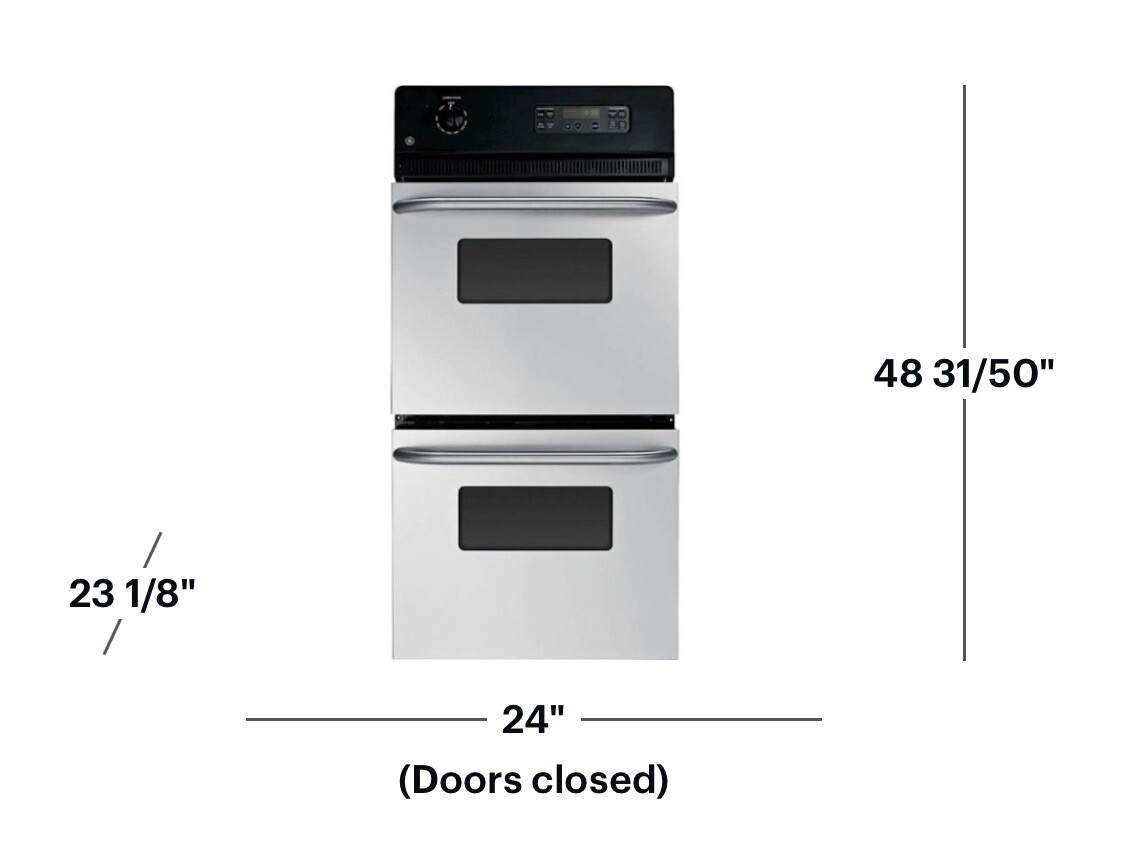 GE 24 Inch BuiltIn Double Electric Wall Oven In Stainless Steel